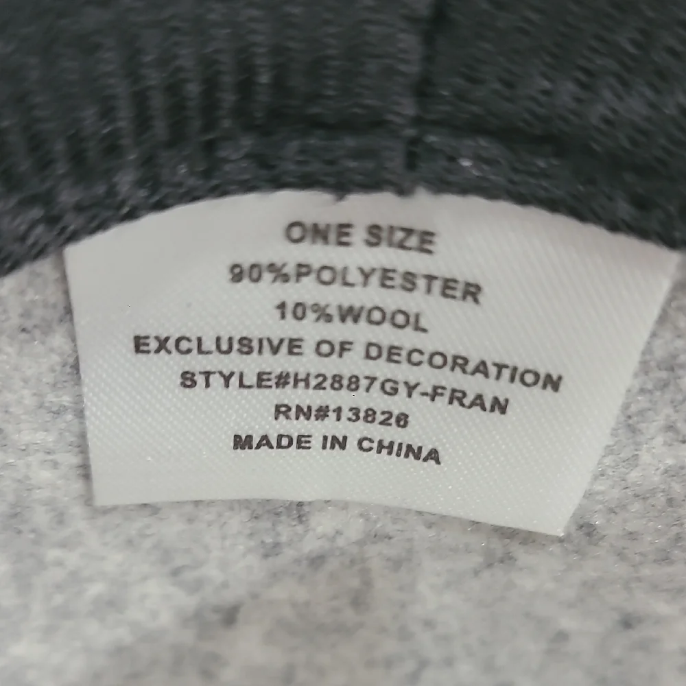Stylish Women's Gray Hat with Gold Detail